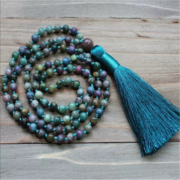Rare colored Apatite meditation mala necklace✨ - Picture 7 of 11